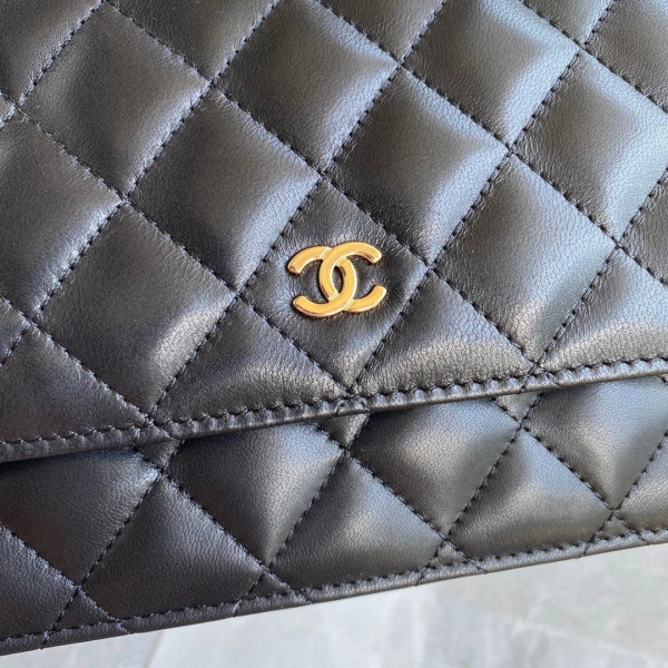 CHANEL CHAIN WALLET LAMBSKIN NEW EDITION ModernLook 1356 - Image 4