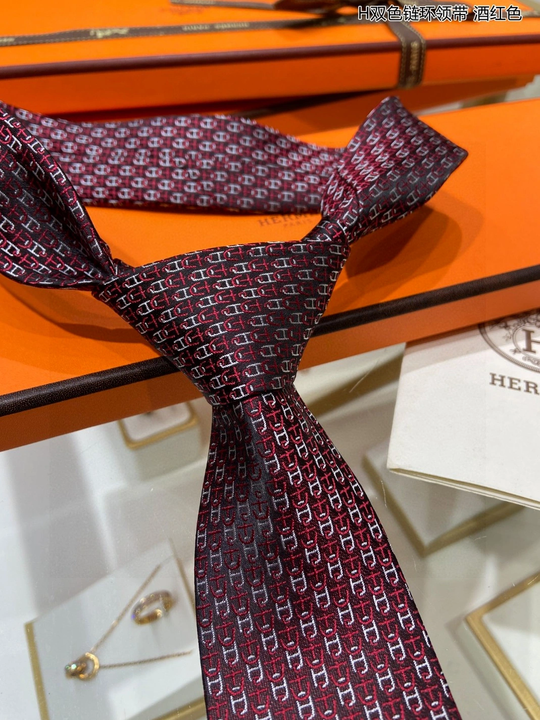 Bright 3313 Hermes Necktie For Men - Image 4