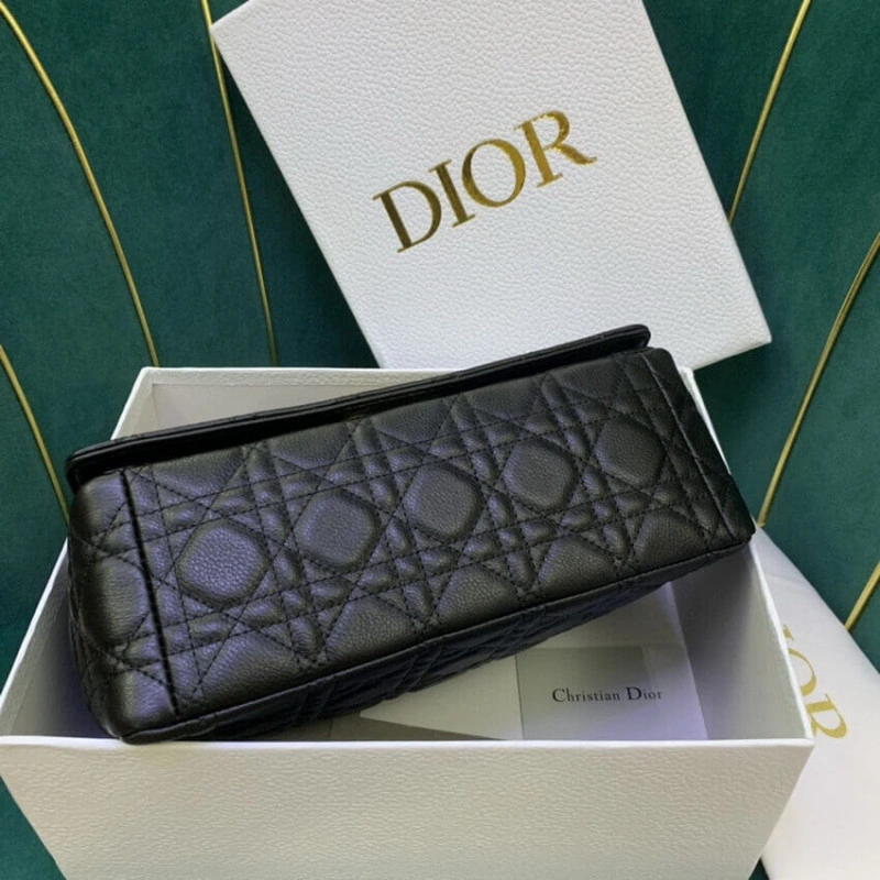 Two remov Christian Dior Medium Caro Bag Black Supple Cannage Calfskin - Image 7