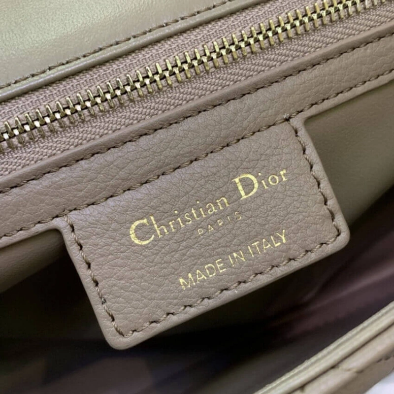 The bag m Christian Dior Medium Caro Bag Warm Taupe Supple Cannage Calfskin - Image 15