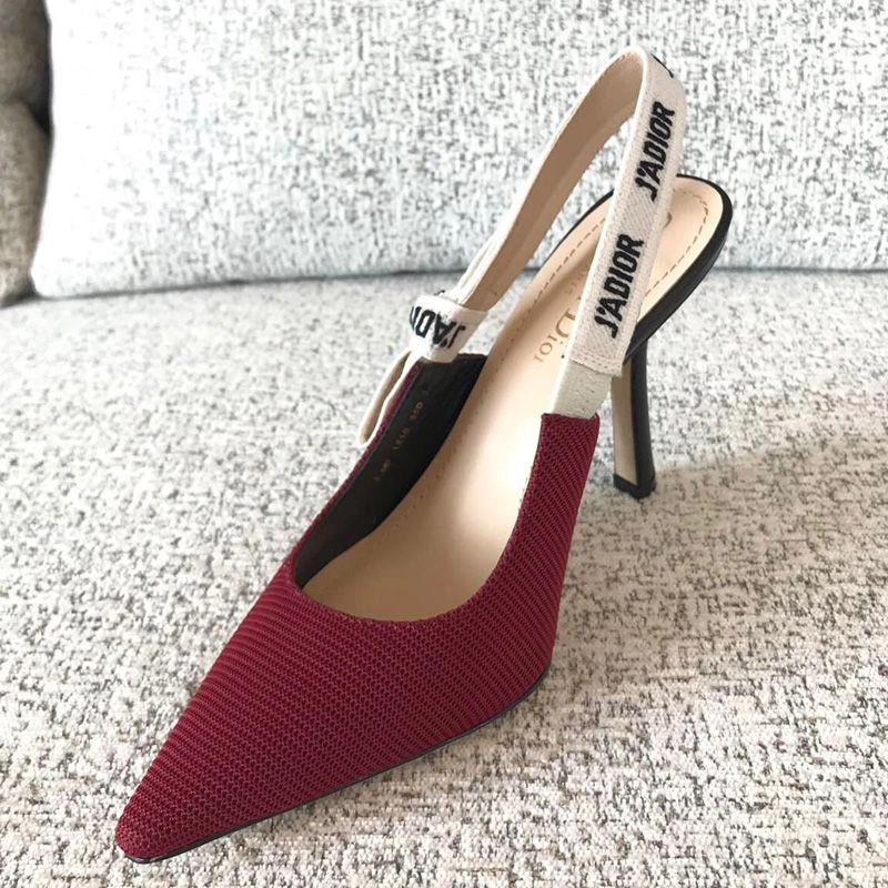 DailyWear 5398 J'Adior Slingback Pumps Women Technical Fabric Burgundy - Image 3