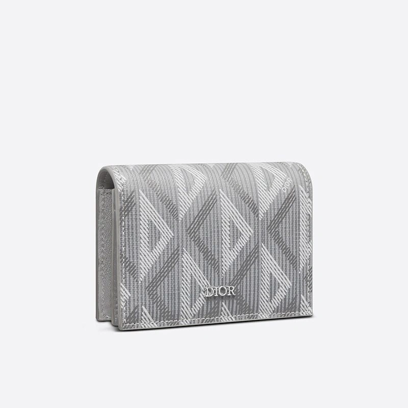 Dior Business Card Holder CD Diamond Motif Canvas Grey SportInspired 5769 - Image 3