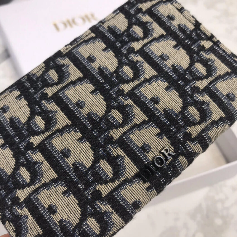 Dior Oblique Coin Pouch Blue - Image 5