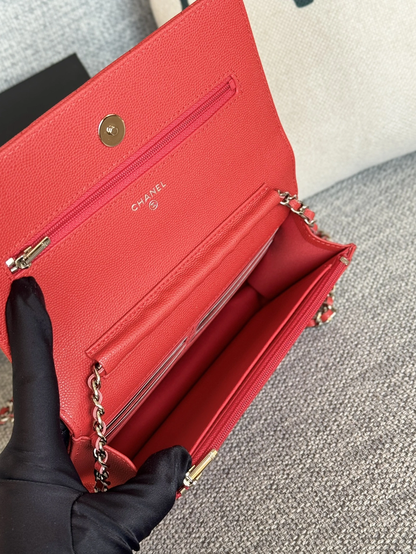 Durable 4093 Chanel AAA Quality Messenger Bags In Silver For Women - Image 8