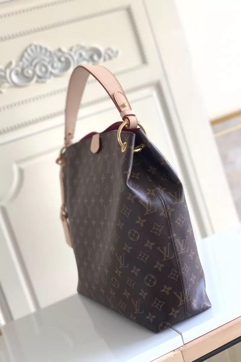 Durable 8505 Louis Vuitton AAA Quality Handbags In Rose Red For Women