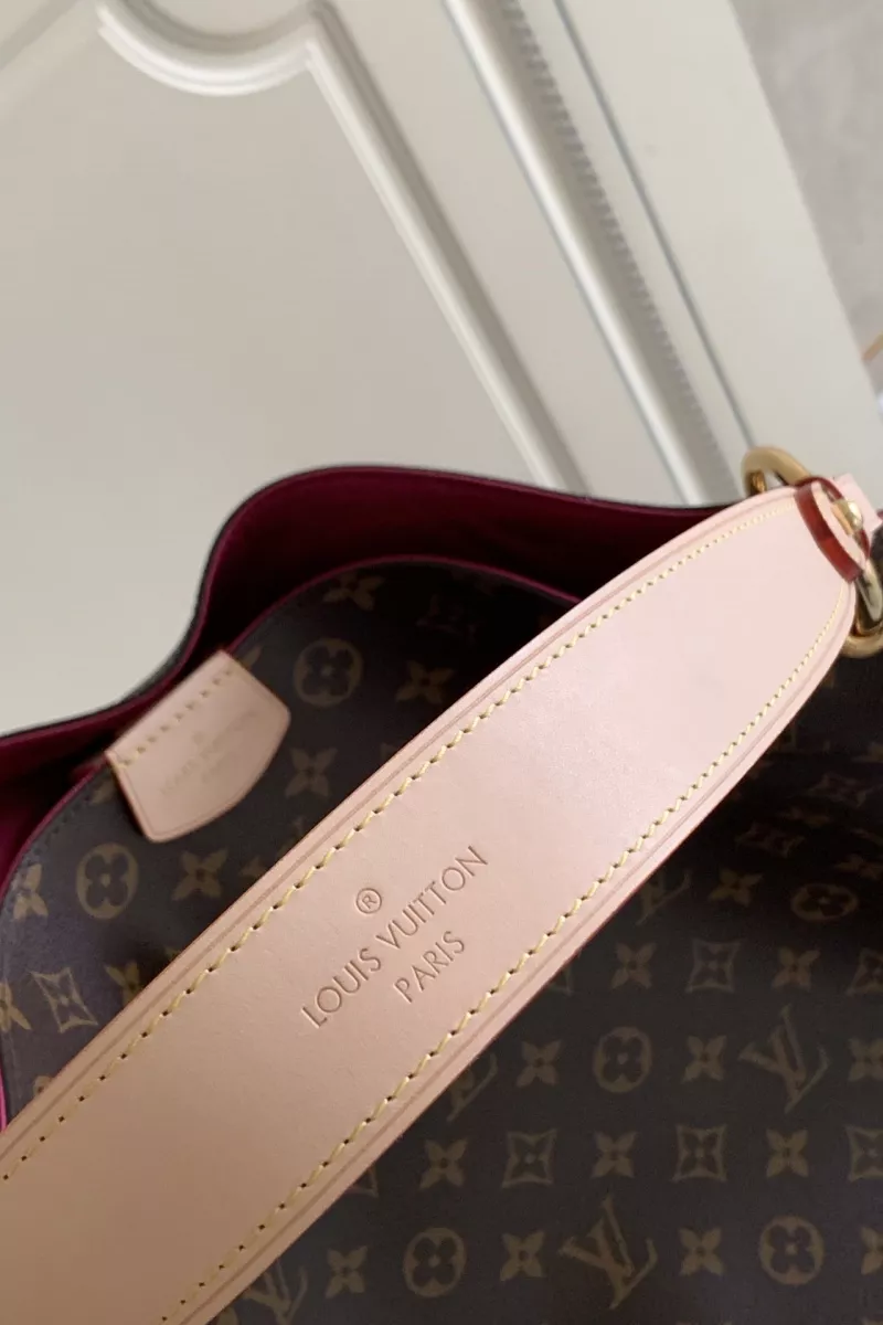 Durable 8505 Louis Vuitton AAA Quality Handbags In Rose Red For Women - Image 6