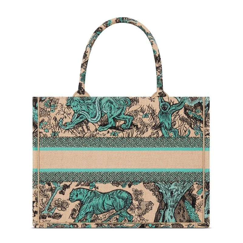 GoAnywhere 2094 Dior Book Tote In Toile de Jouy Sauvage Motif Canvas Beige Blue - Image 3