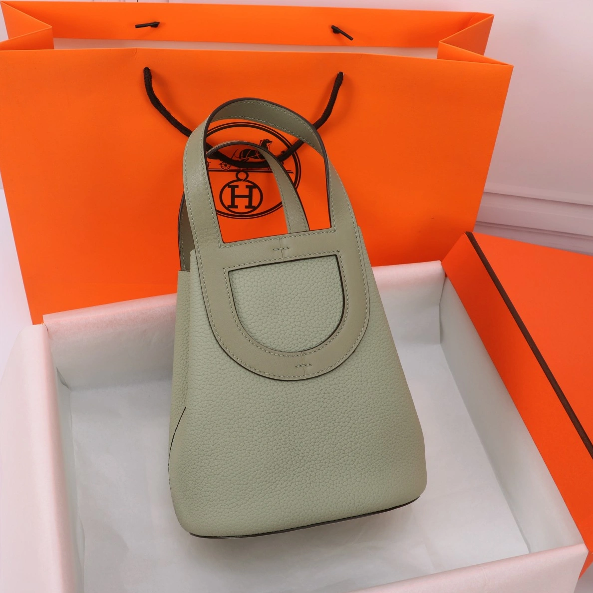 Hermes AAA Quality Handbags In Silver For Women Resilient 6021 - Image 6