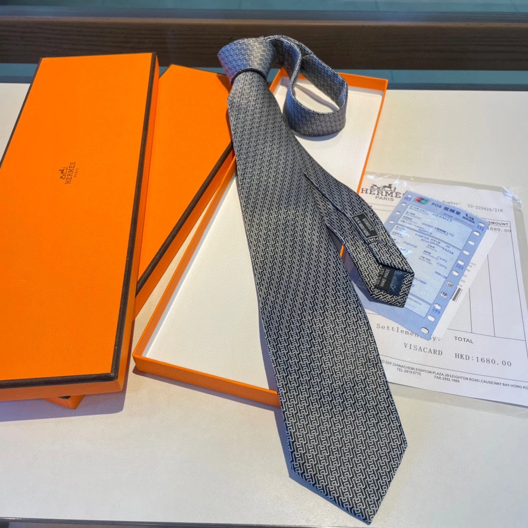 Hermes Necktie For Men Versatile 4372