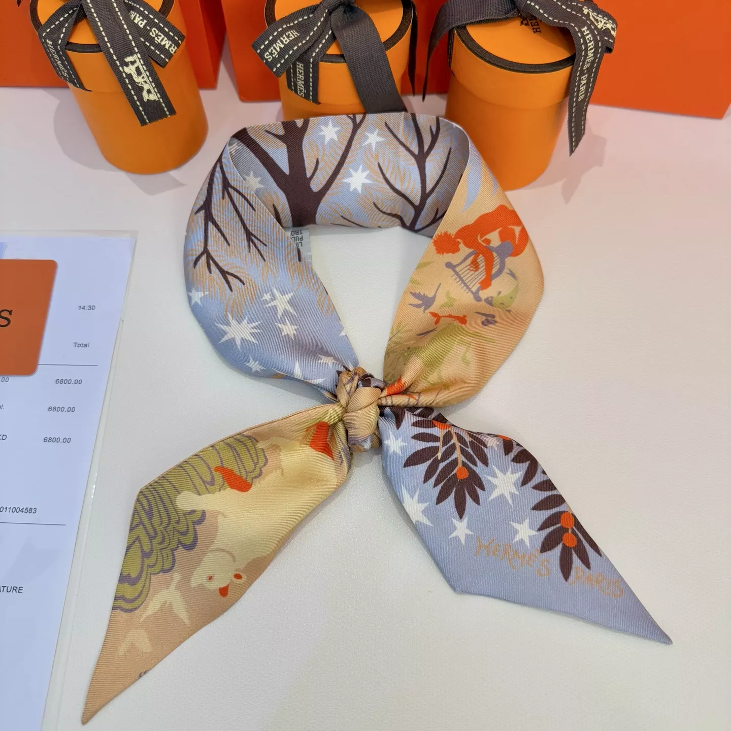 Hermes Silk Scarf Sophisticated 7255 - Image 3