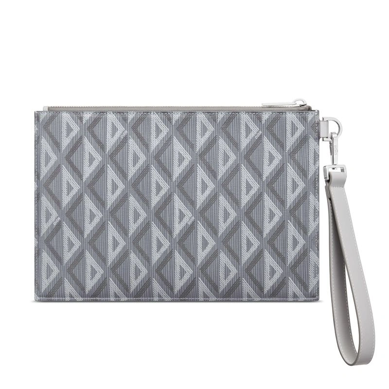 HighQuality 4904 Dior A5 Pouch In CD Diamond Canvas Grey - Image 3