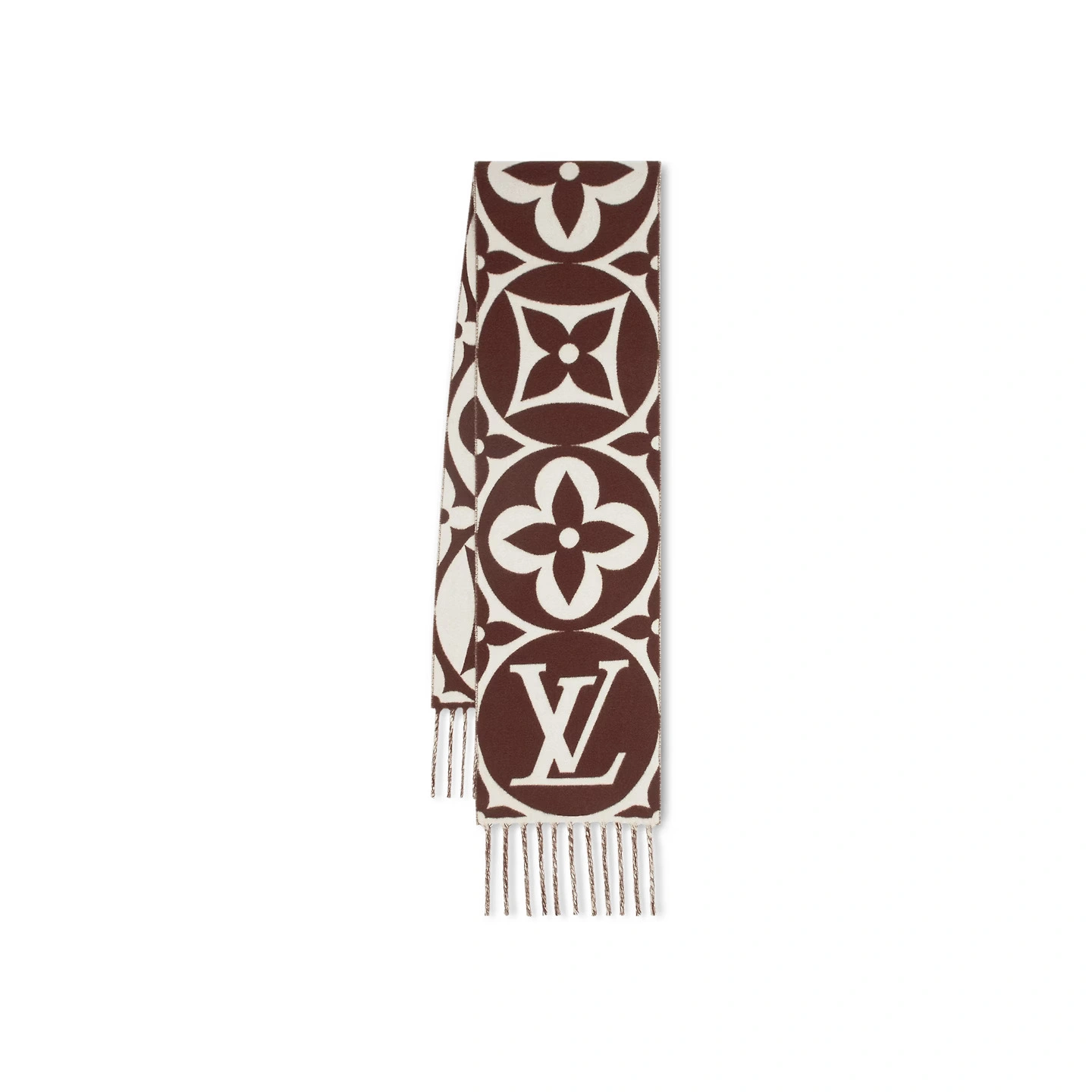 Louis Vuitton Brown M79215 FLIGHT MODE LV Medallion Scarf - Image 3