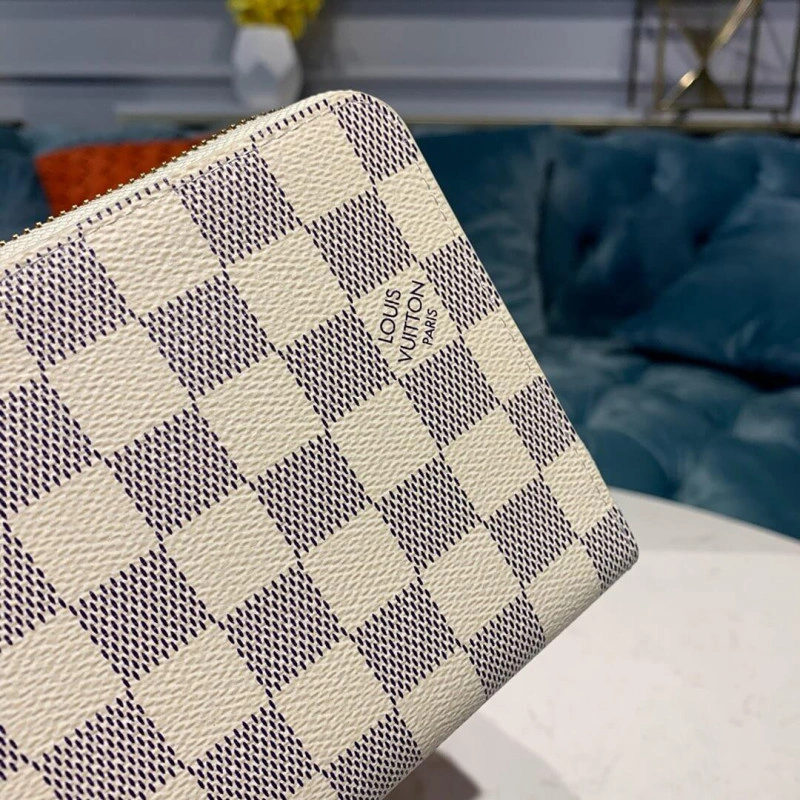 Louis Vuit Louis Vuitton Damier Azur Canvas Zippy Organizer Wallet - Image 7