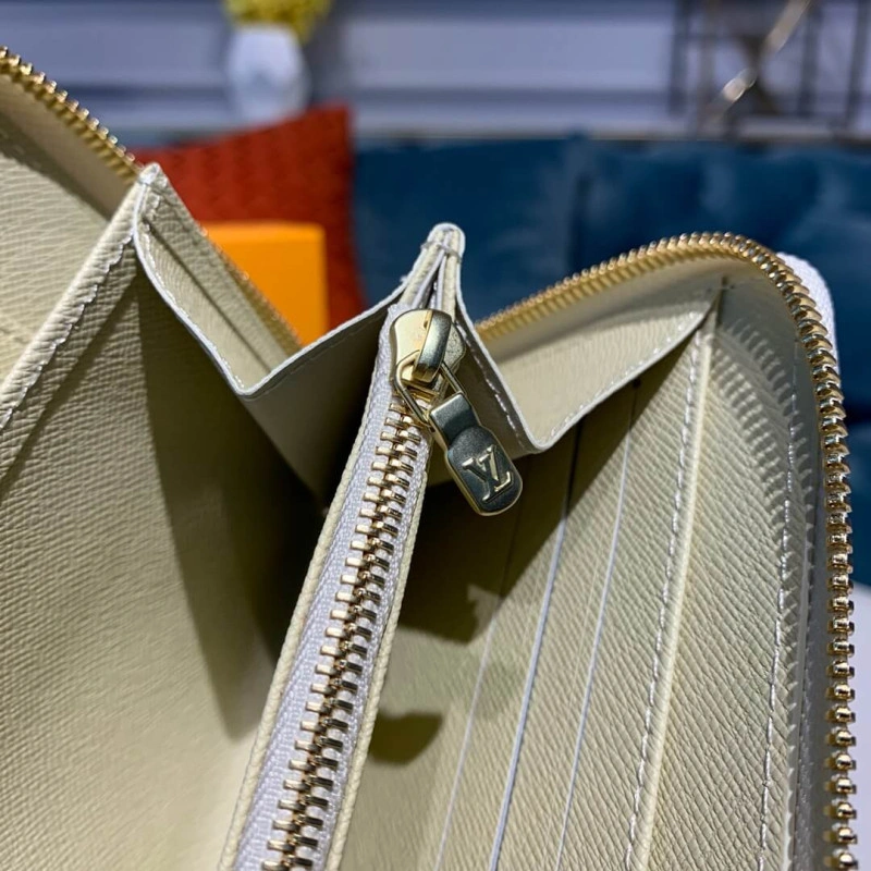 Louis Vuit Louis Vuitton Damier Azur Canvas Zippy Organizer Wallet - Image 9