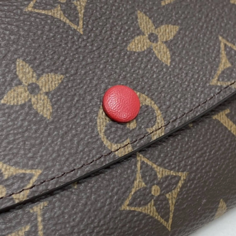 Proving th Louis Vuitton Monogram Canvas Emilie Wallet Red - Image 5