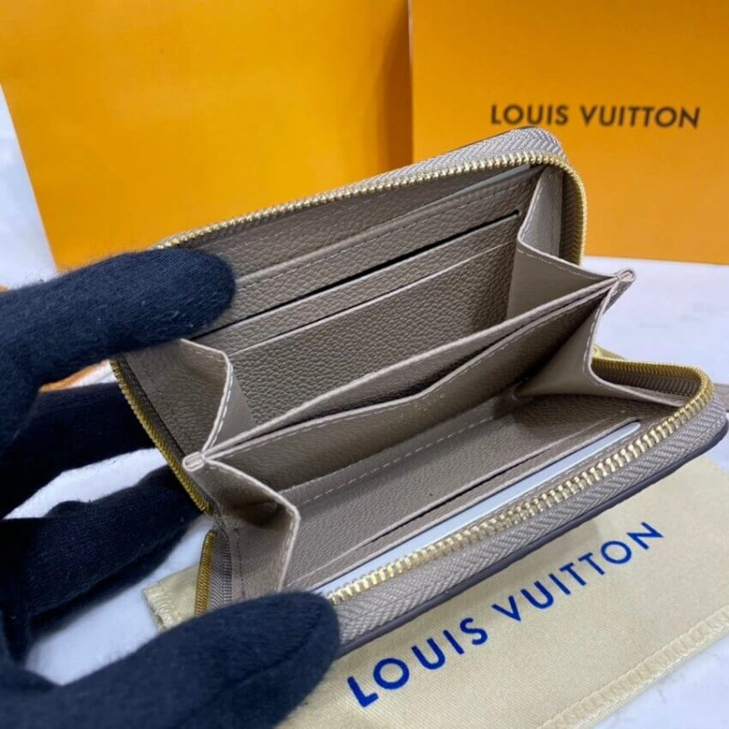 4 card sl Louis Vuitton Monogram Empreinte Zippy Coin Purse Tourterelle - Image 9