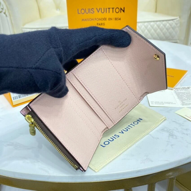 Pressstud Louis Vuitton Monogram Zoe Wallet Pink - Image 8