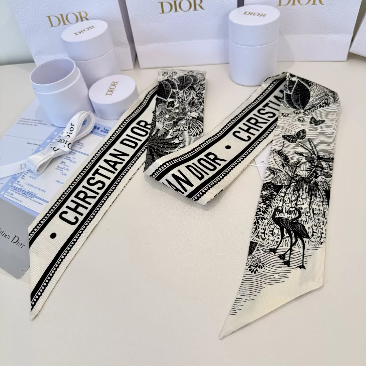 Minimalist 6858 Christian Dior Silk Scarf