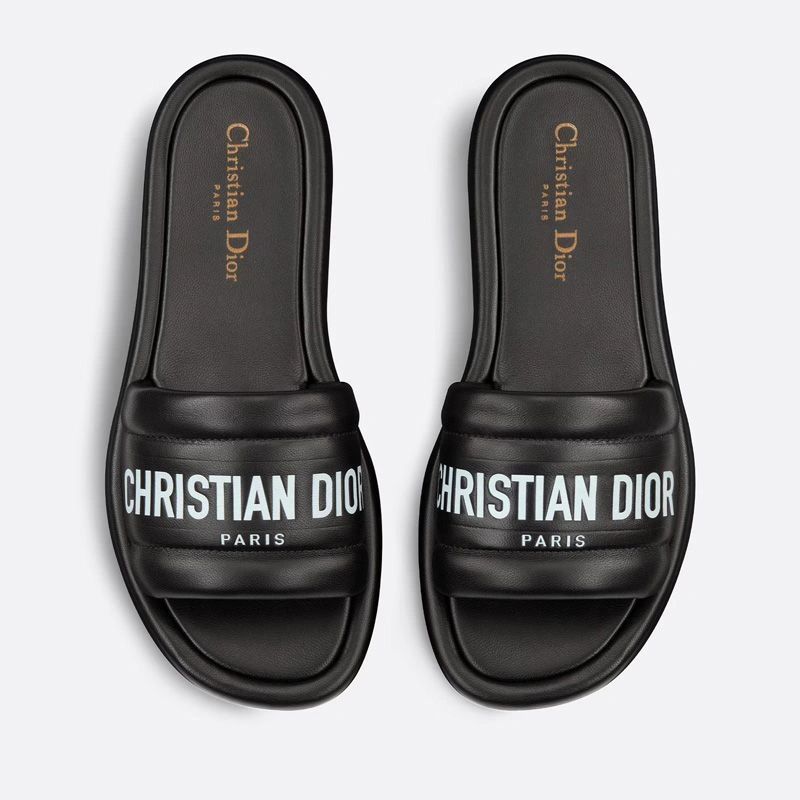 StreetReady 4278 Dior Every-D Slides Women Lambskin Black - Image 3