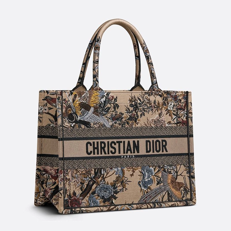 StreetReady 8125 Dior Book Tote In Jardin d'Hiver Motif Canvas Beige - Image 3