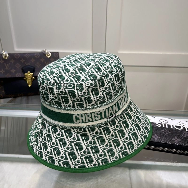 TopPick 3375 Christian Dior Bucket Hat D-Oblique Motif Canvas Green - Image 3