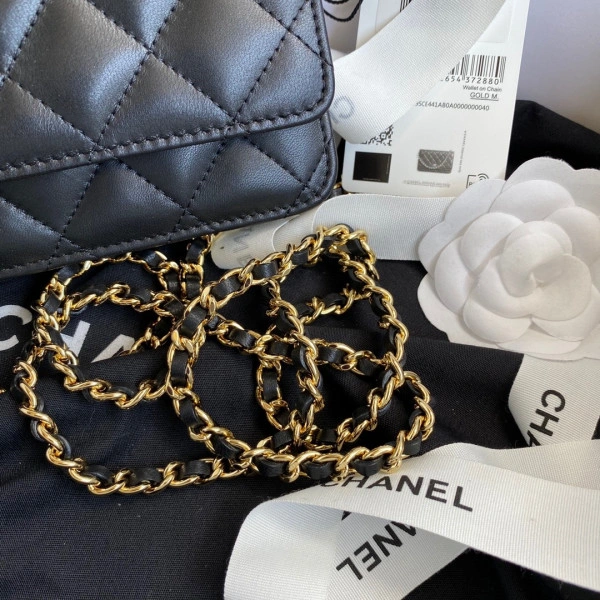 CHANEL CHAIN WALLET LAMBSKIN NEW EDITION ModernLook 1356 - Image 5