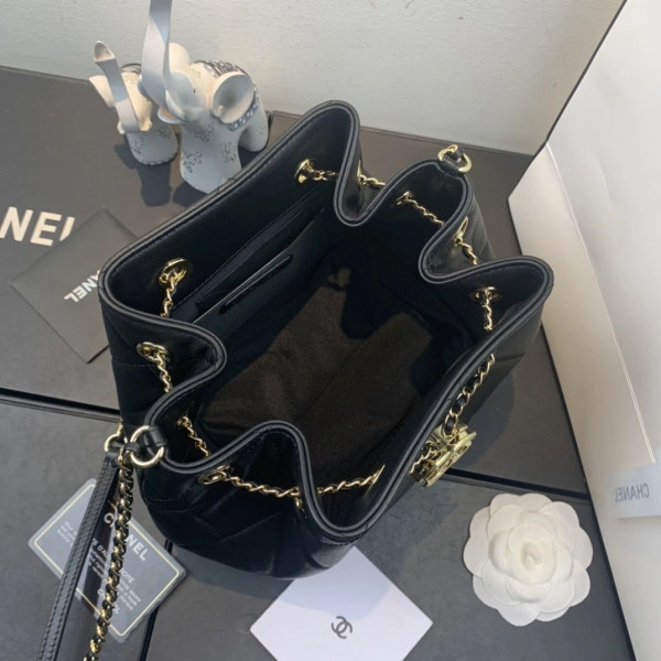 CHANEL SMALL DRAWSTRING BAG AllSeason 266 - Image 7