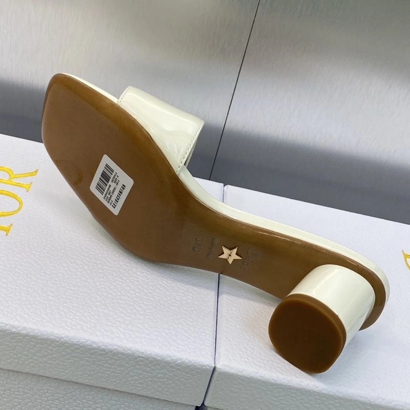 C'est Dior Slides Women Patent Leather White - Image 4