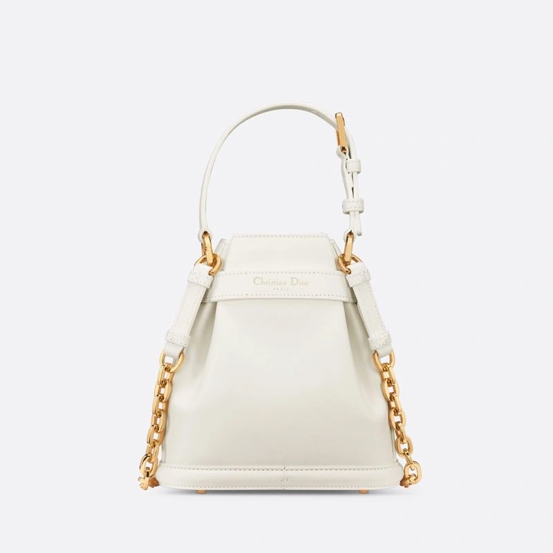Small C'est Dior Bag CD-Embossed Calfskin White - Image 3