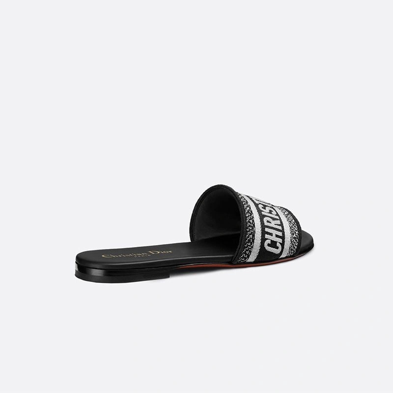 Christian Dior Dway Slides Women Canvas Black - Image 3