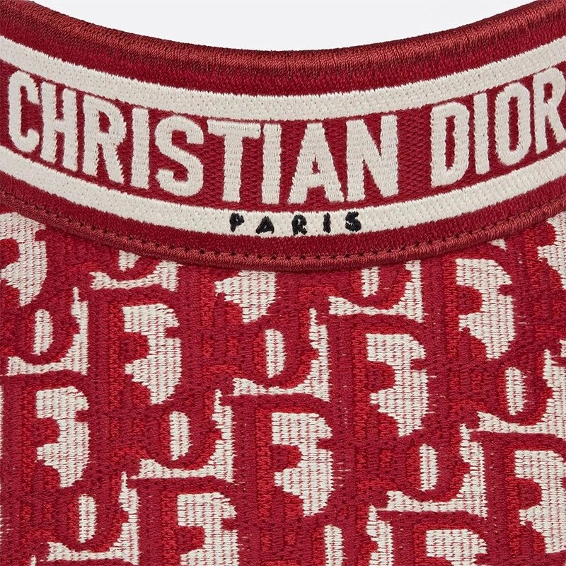 Christian Dior Visor D-Oblique Motif Cotton Red - Image 4
