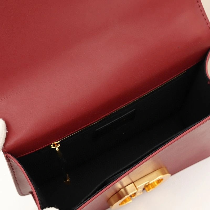 Dior 30 Montaigne Bag Box Calfskin Burgundy - Image 5