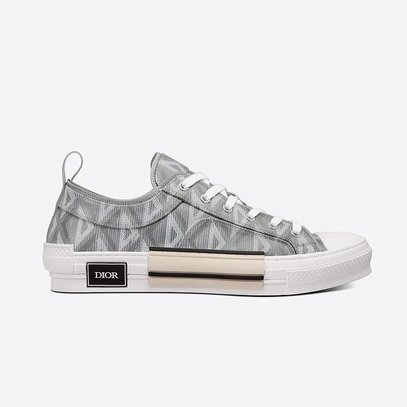 Dior B23 Sneakers Unisex CD Diamond Motif Canvas Grey - Image 4