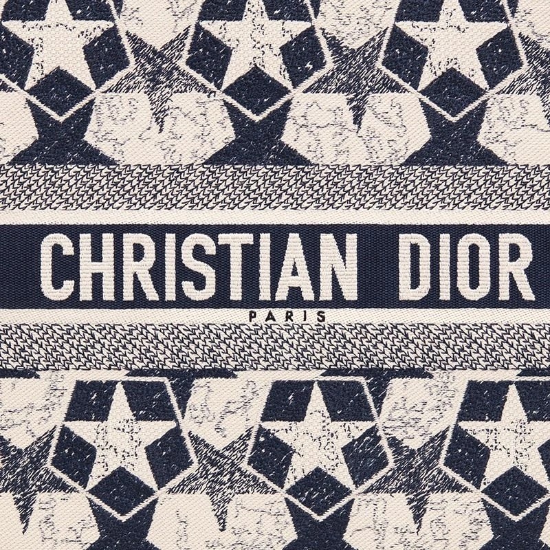 Dior Book Tote Etoile Motif Canvas Blue White - Image 4