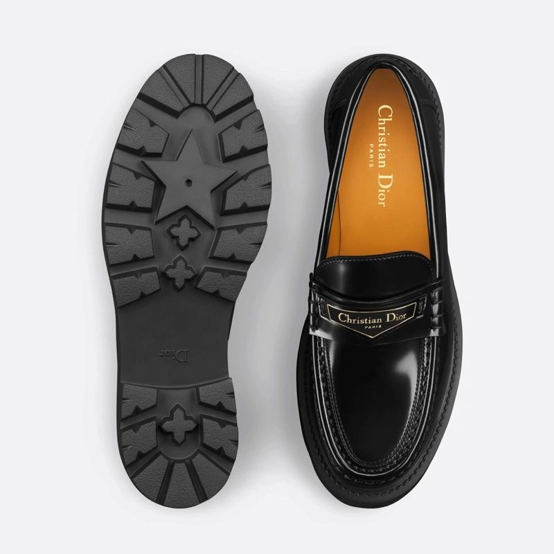 Dior Boy Platform Loafers Women Brushed Calfskin Black - Image 3