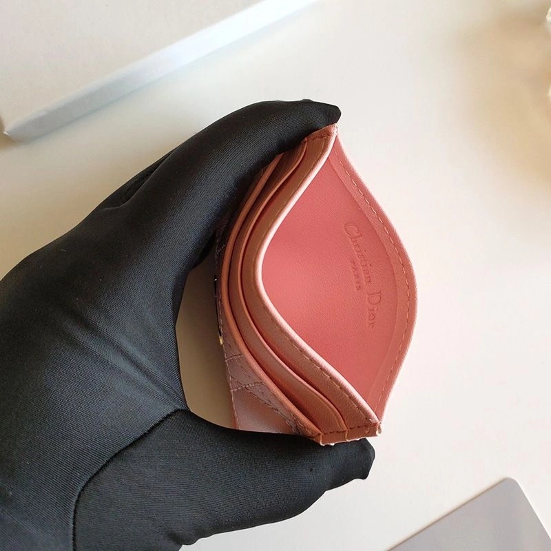Dior Card Holder Cannage Calfskin Light Pink - Image 3