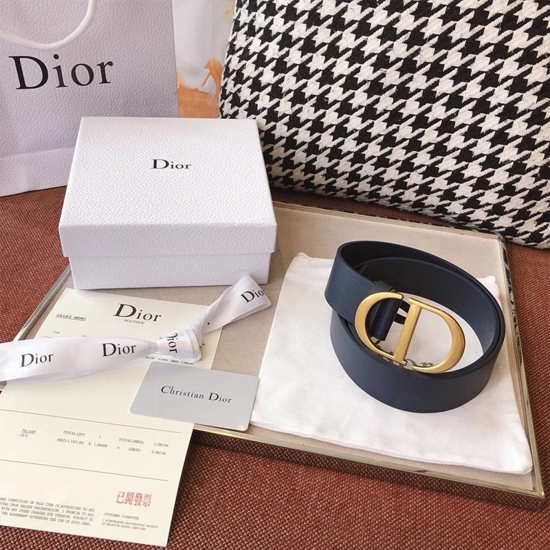 Dior CD Belt Leather Blue - Image 4