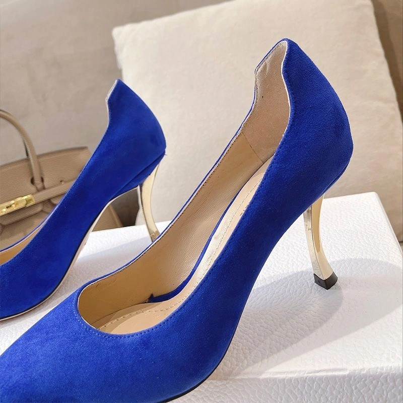 Dior D-Fame Pumps Women Suede Blue - Image 3