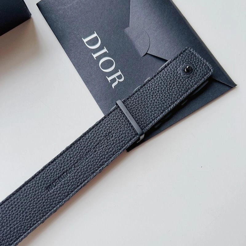 Dior Italic Buckle Reversible Belt Oblique Motif Canvas Black - Image 4