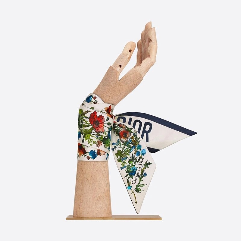 Dior Mitzah Twill D-Millefiori Motif Silk White - Image 3