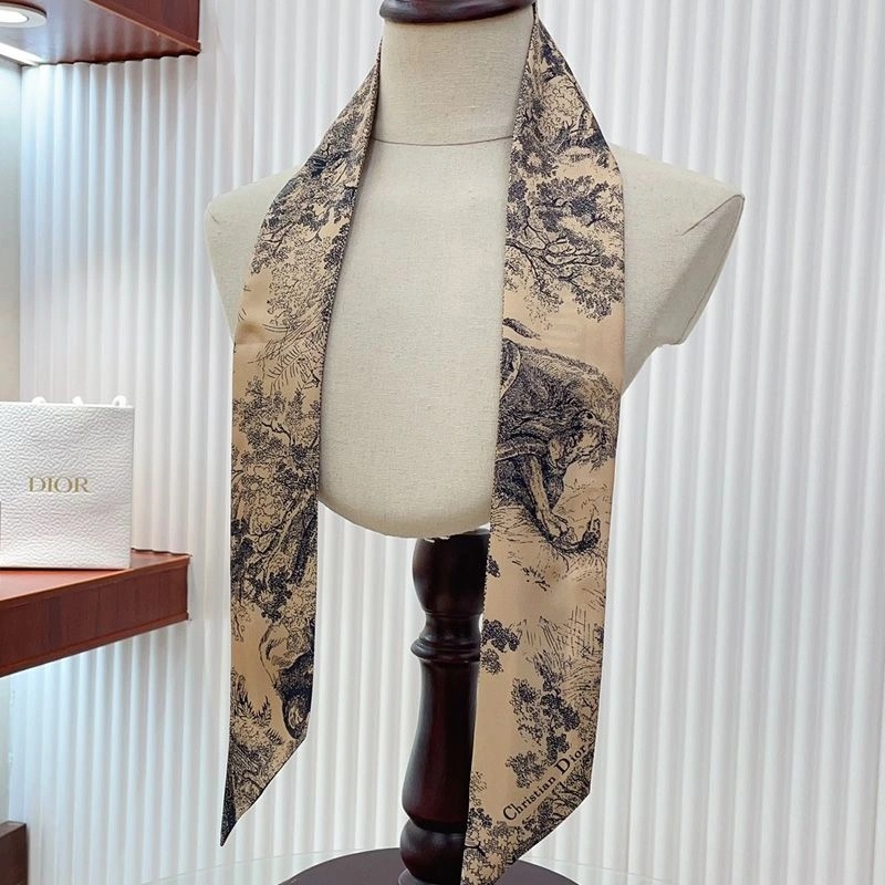 Dior Mitzah Twill Toile de Jouy Sauvage Motif Silk Beige - Image 3