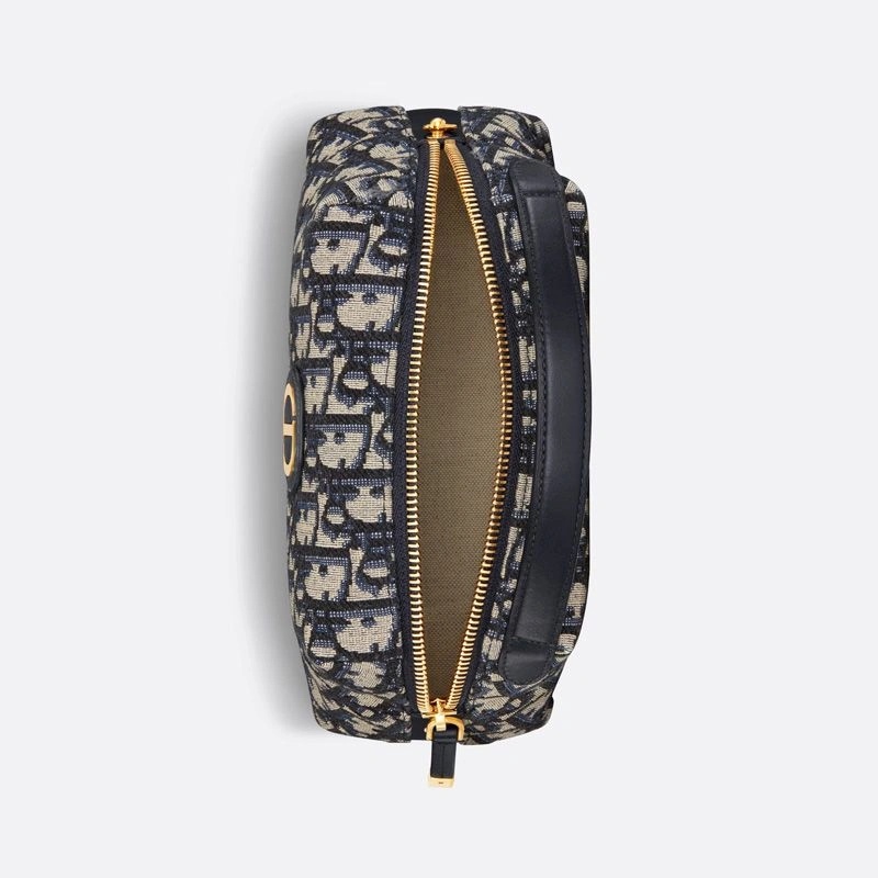 Mini Dior 30 Montaigne D-Cosy Bag Oblique Motif Canvas Blue - Image 4