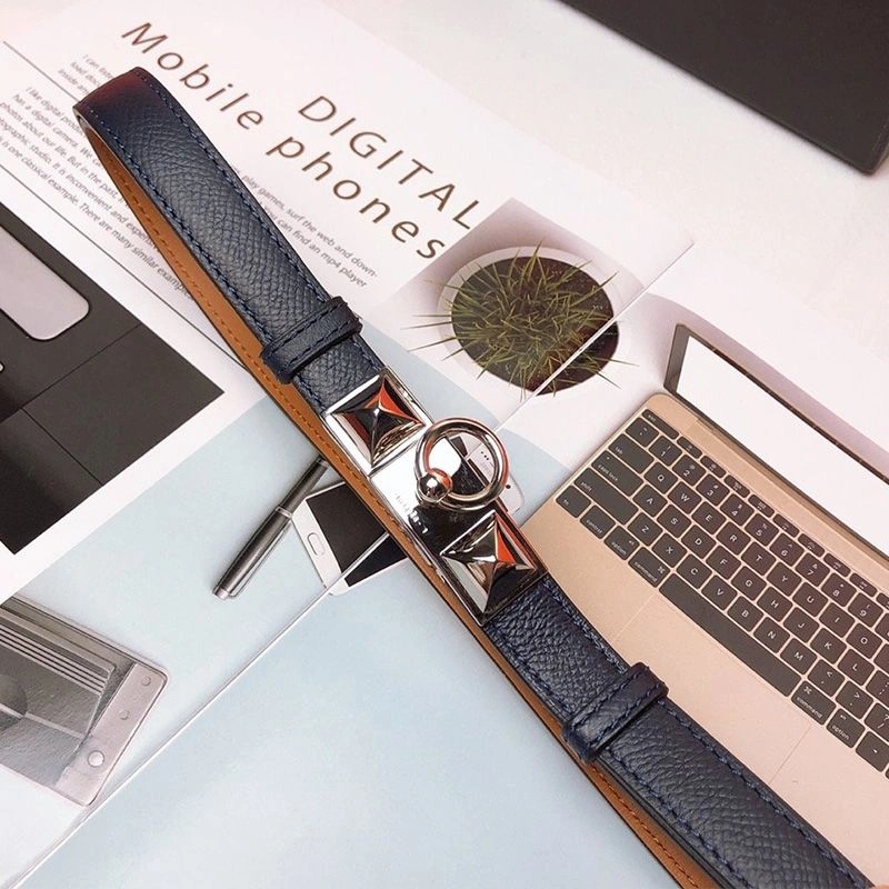 Hermes Collier De Chien 18 Belt Espom Leather In Navy Blue - Image 3