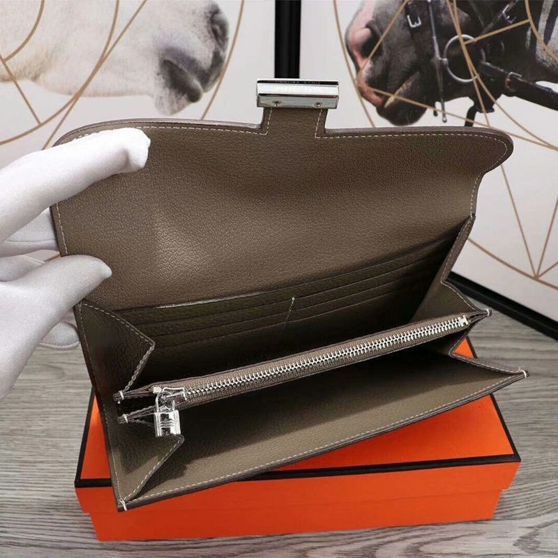 Hermes Constance Wallet Epsom Leather Palladium Hardware In Grey - Image 3