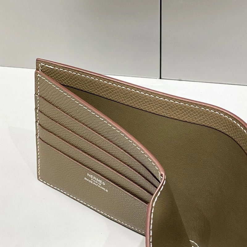 Hermes Copernic Compact Wallet Epsom Calfskin In Khaki - Image 3
