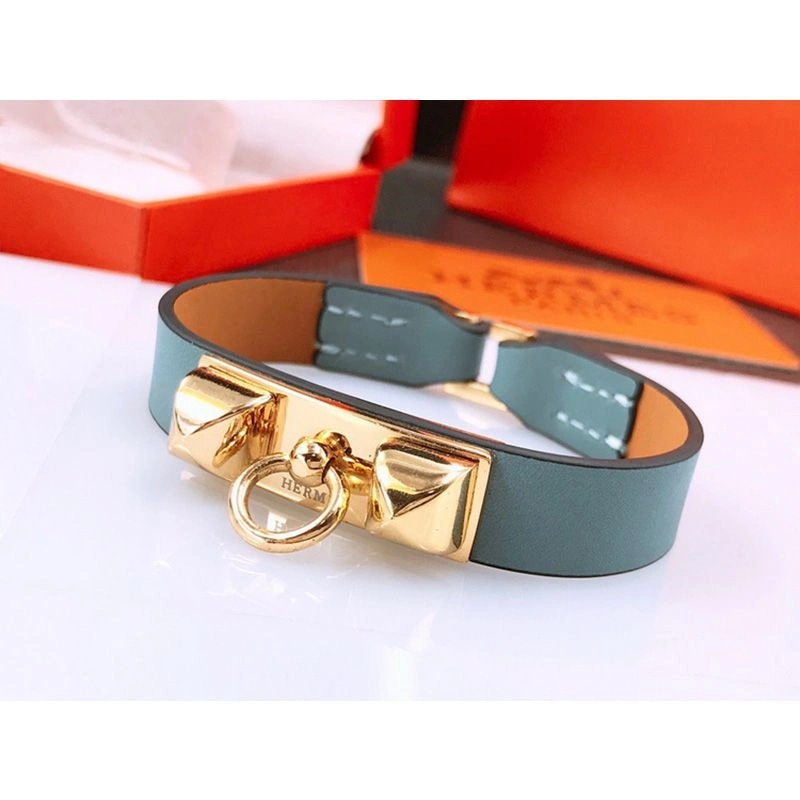 Hermes Micro Rivale Bracelets Swift Calfskin Gold Hardware - Image 6