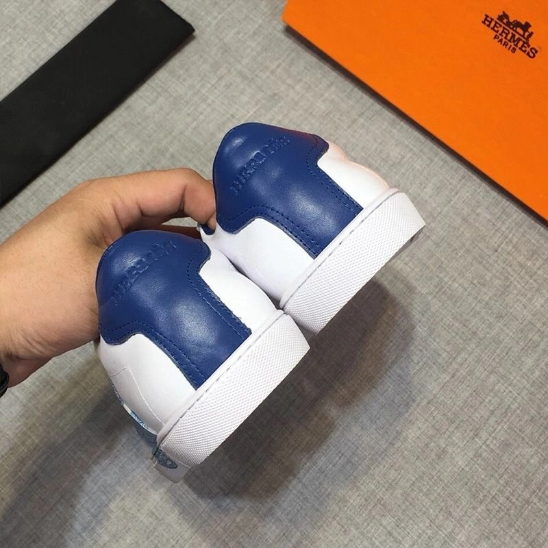 Hermes Quicker Sneakers Men Calfskin In White - Image 4