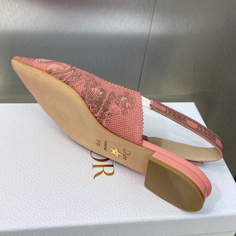 J'Adior Slingback Pumps Women Toile de Jouy Sauvage Motif Canvas Pink - Image 7