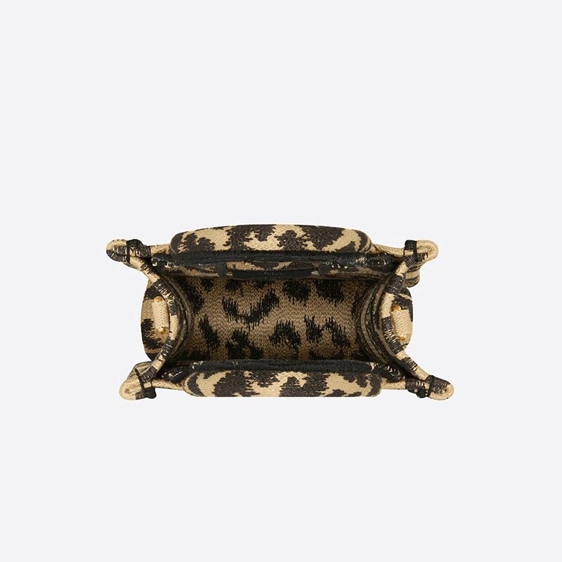 Miniature Dior Book Tote Mizza Motif Canvas Beige - Image 4