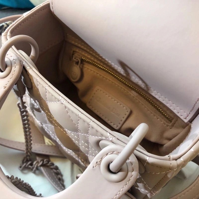 Mini Lady Dior Bag Ultramatte Calfskin Pink - Image 4